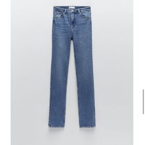 Zara Split Skinny High-Rise Jeans